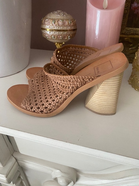 Dolce Vita Shoes - Dolce Vita Tan Brown Sandals Slide Heel 8